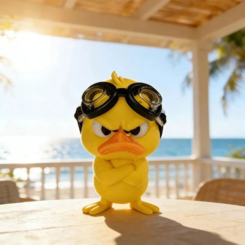 Patito Nadador Enojado — Figura Decorativa