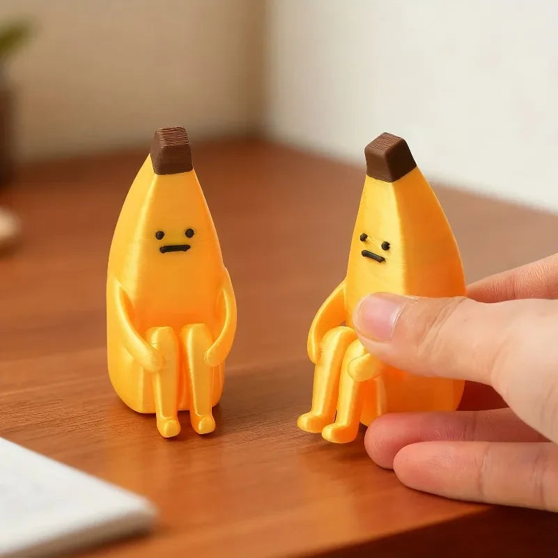Banana en Crisis — Mini Figura Decorativa