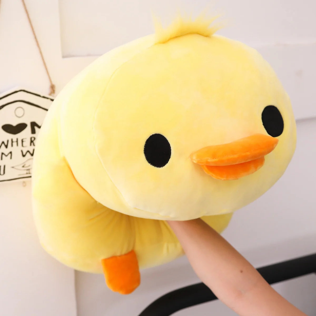 Patito Nube — Peluche Almohada Acostado